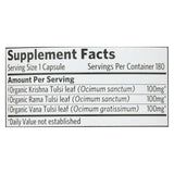 Organic India Holy Basil Supplement - Tulsi - 180 Vege Capsules