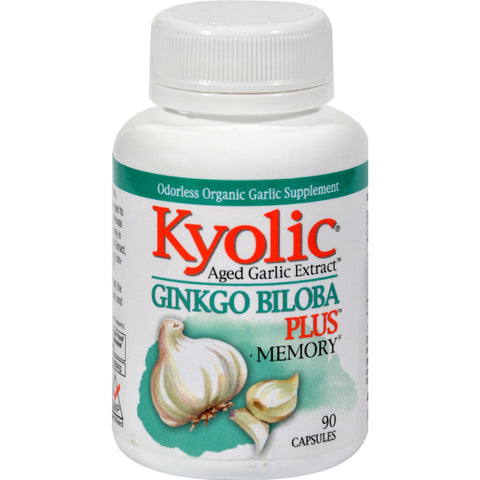 Kyolic - Aged Garlic Extract Ginkgo Biloba Plus Memory - 200 Mg - 90 Capsules