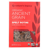 Nature's Legacy - Organic Ancient Grain Pasta - Spelt Rotini - Case Of 12 - 8 Oz.