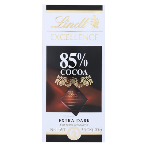 Lindt Chocolate Bar - Dark Chocolate - 85 Percent Cocoa - Extra Dark - 3.5 Oz Bars - Case Of 12