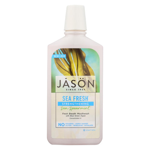 Jason Sea Fresh Biologically Active Mouthwash Deep Sea Spearmint - 16 Fl Oz