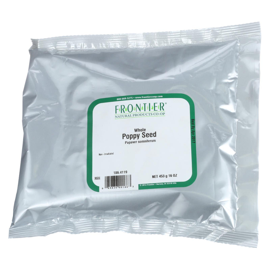 Frontier Herb Poppy Seed - Whole - A 1 Grade - Bulk - 1 Lb