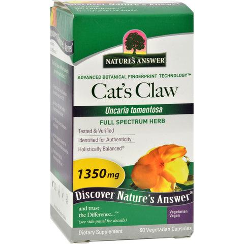 Nature's Answer - Cat's Claw Inner Bark Extract - 90 Vegetarian Capsules