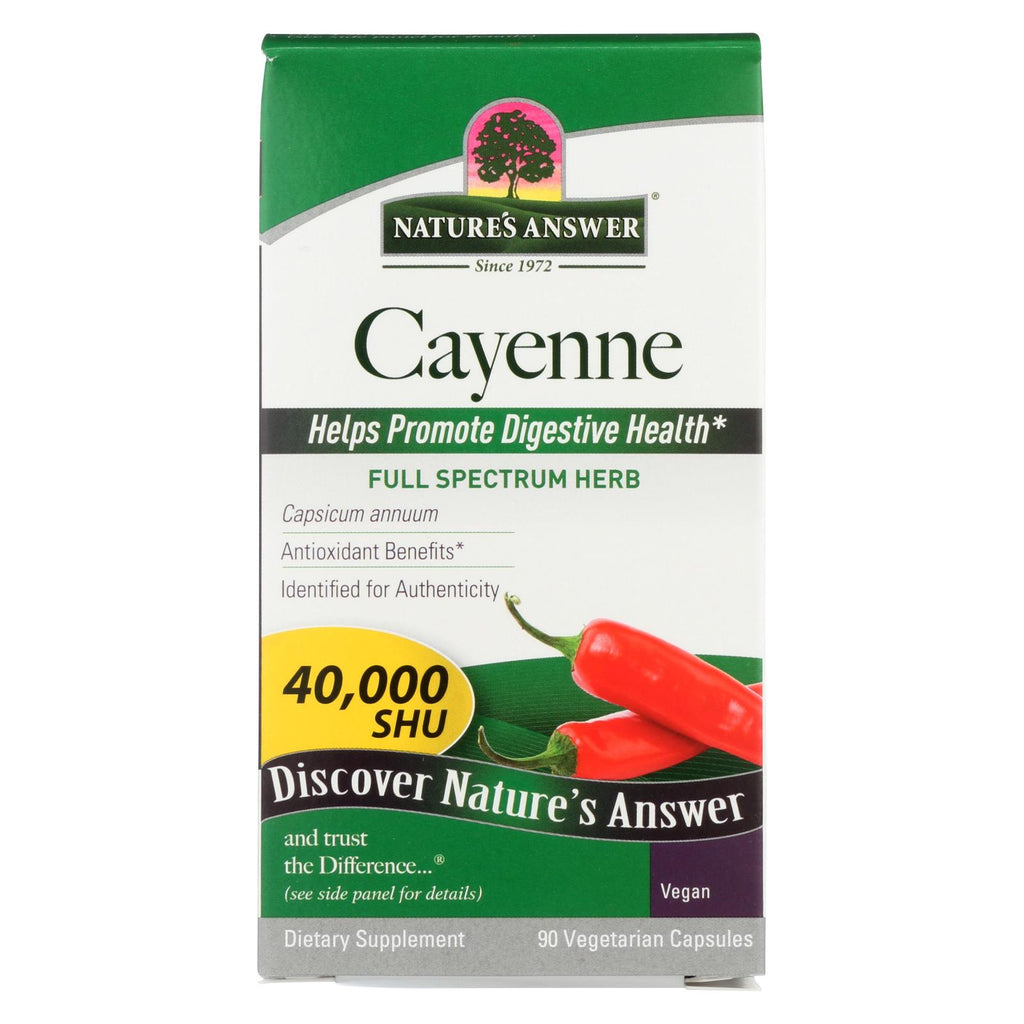 Nature's Answer - Cayenne Pepper Fruit - 90 Vegetarian Capsules