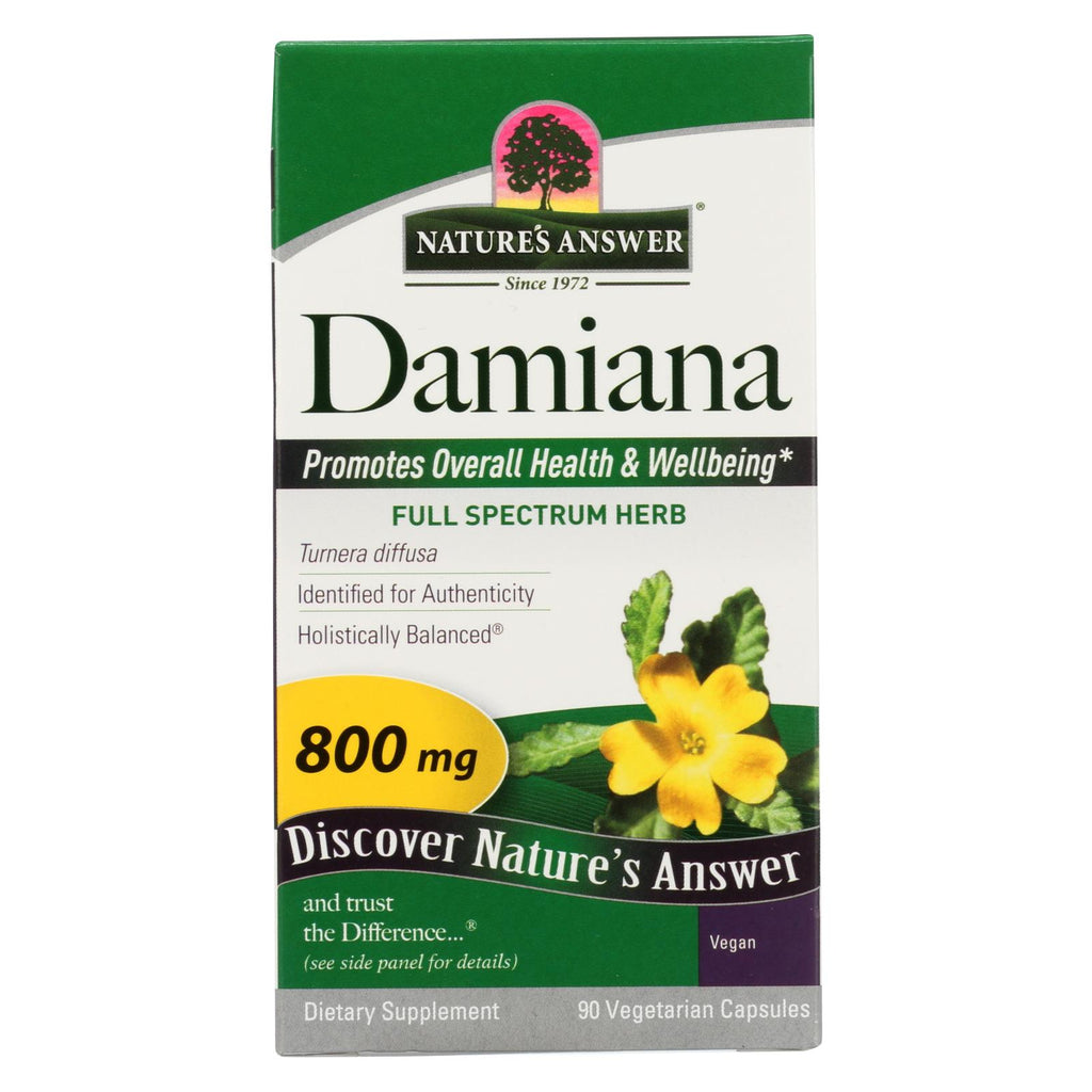 Nature's Answer - Damiana Leaf - 90 Vegetarian Capsules