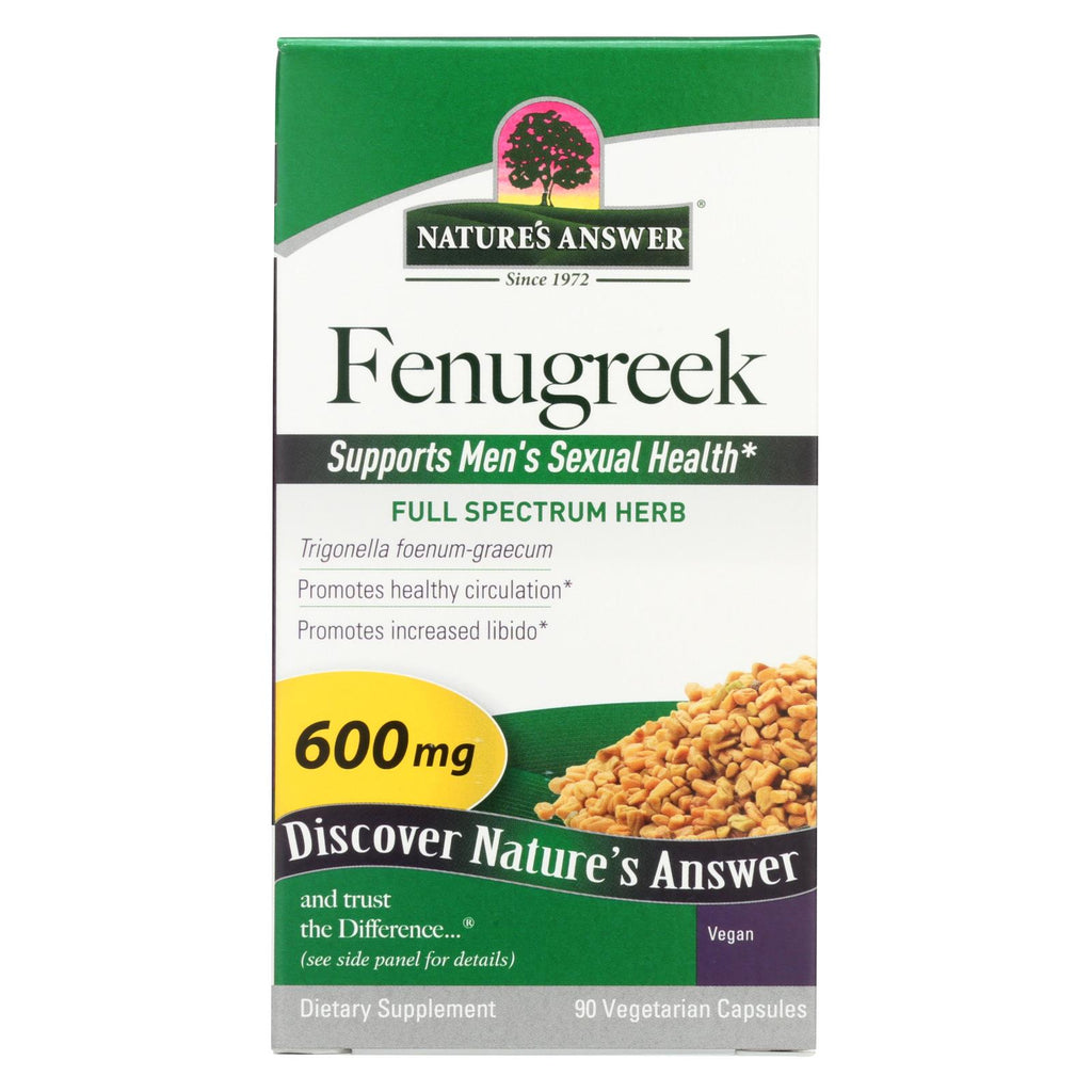 Nature's Answer - Fenugreek Seed - 90 Vegetarian Capsules