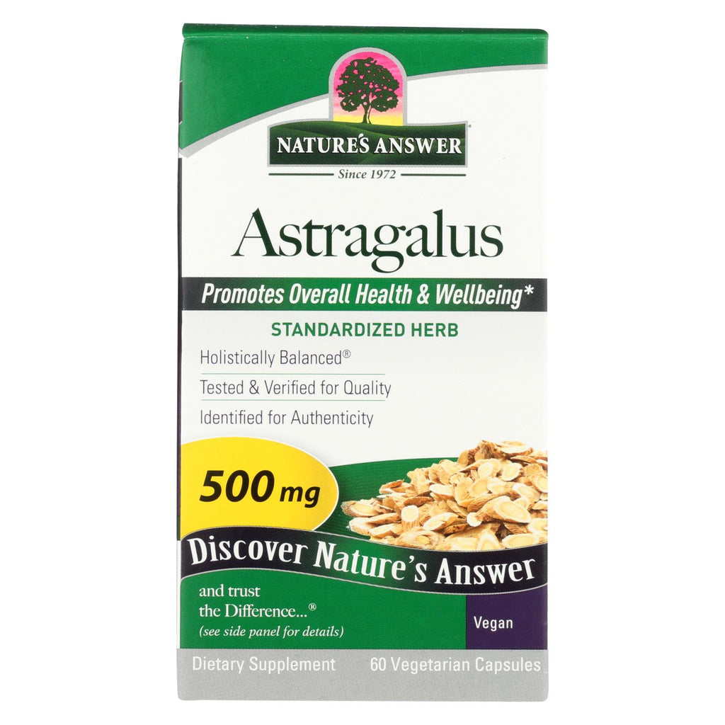 Nature's Answer - Astragalus Root Extract - 60 Vegetarian Capsules