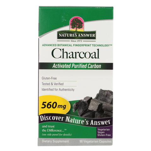 Nature's Answer - Charcoal - Activated Purified - 90 Softgels