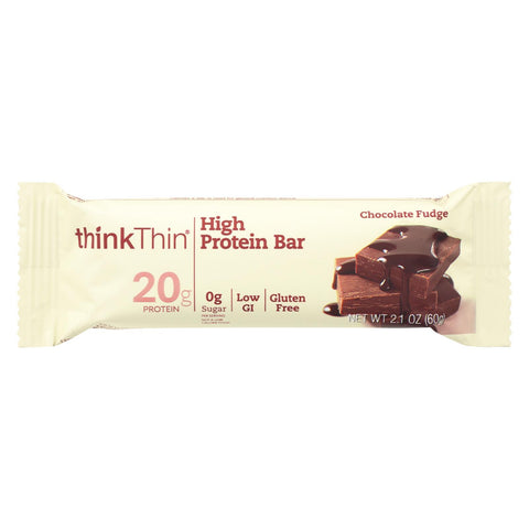 Think Products Thin Bar - Chocolate Fudge - Case Of 10 - 2.1 Oz