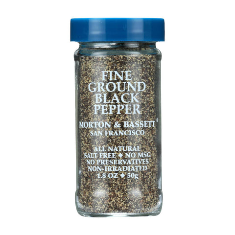 Morton And Bassett Seasoning - Pepper - Fine Ground - Black - 2 Oz - Case Of 3