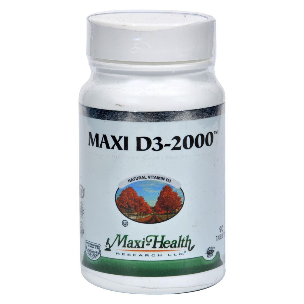 Maxi Health Kosher Vitamins Maxi D3 2000 - 2000 Iu - 90 Tablets