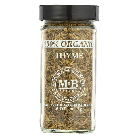 Morton And Bassett Thyme - Organic - Thyme - Case Of 3 - 0.9 Oz.