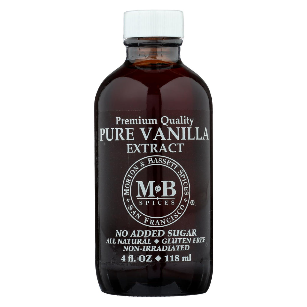 Morton And Bassett Seasoning - Vanilla Extract - Pure - 4 Oz - Case Of 3