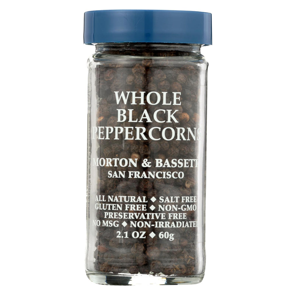 Morton And Bassett Seasoning - Peppercorns - Whole - Black - 2.1 Oz - Case Of 3