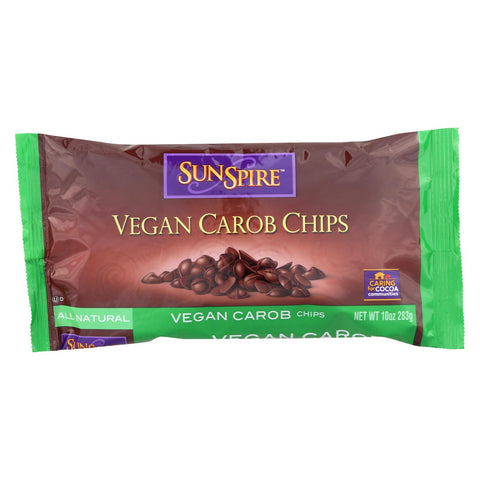 Sunspire Foods Vegan Carob Chips - Case Of 12 - 10 Oz.