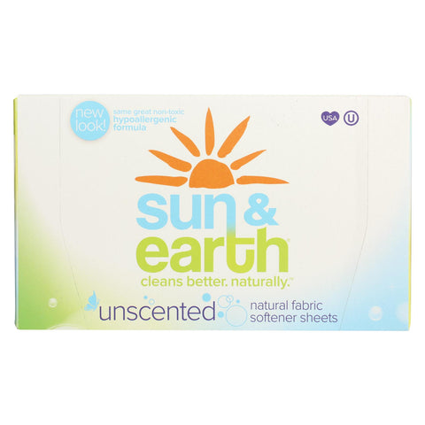 Sun And Earth Unscented Fabric Sheets - Case Of 6 - 80 Count