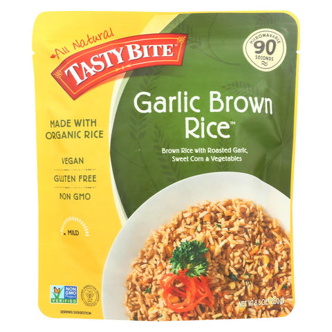 Tasty Bite Rice - Garlic Brown - 8.8 Oz - Case Of 6