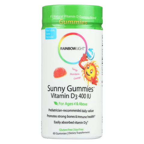 Rainbow Light Vitamin D3 Sunny Gummies Tangy Orange - 400 Iu - 60 Gummies