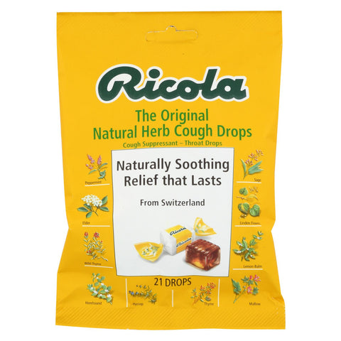 Ricola Herb Throat Drops Original - 21 Drops - Case Of 12