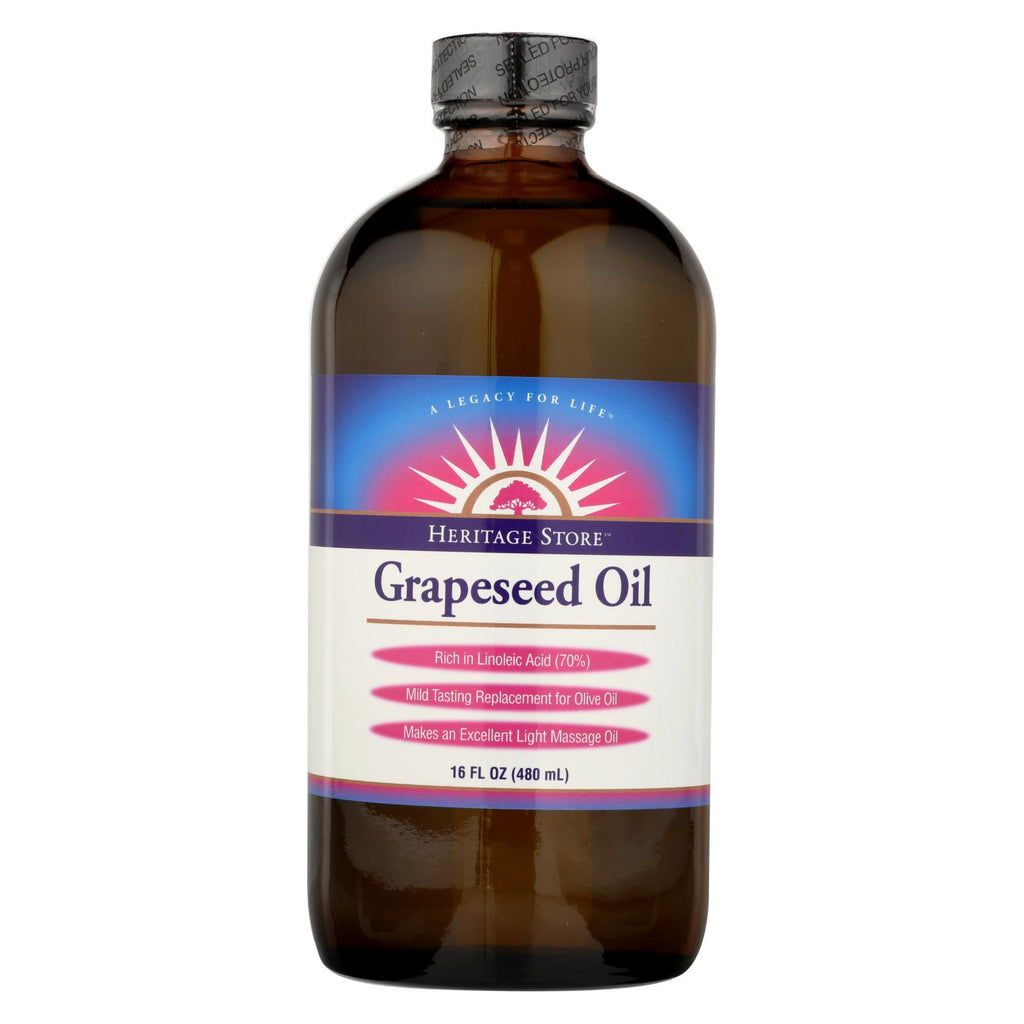 Heritage Products Grapeseed Oil - 16 Fl Oz