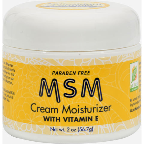 At Last Naturals Msm Moisturizer Cream With Vitamin E - 2 Oz.