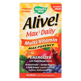 Nature's Way - Alive! Max3 Daily Multi-vitamin - Max Potency - No Iron Added - 90 Tablets