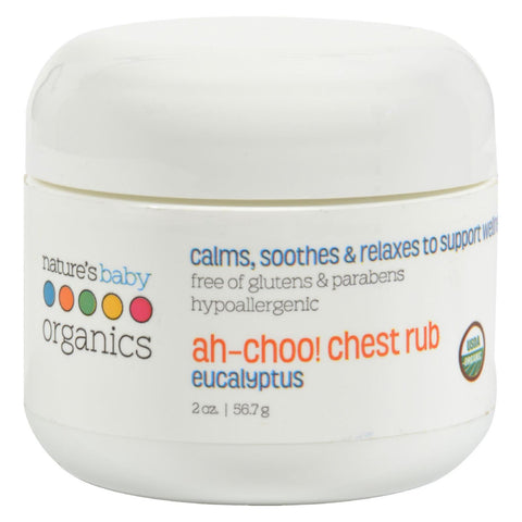 Nature's Baby Organics Ah-choo Chest Rub Eucalyptus - 2 Oz