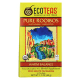 Ecoteas Organic Rooibos Sustainably Harvested Warm Balance Tea Bags - Case Of 6 - 24 Bags