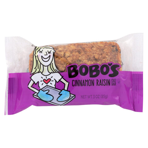 Bobo's Oat Bars - All Natural - Cinnamon Raisin - 3 Oz Bars - Case Of 12