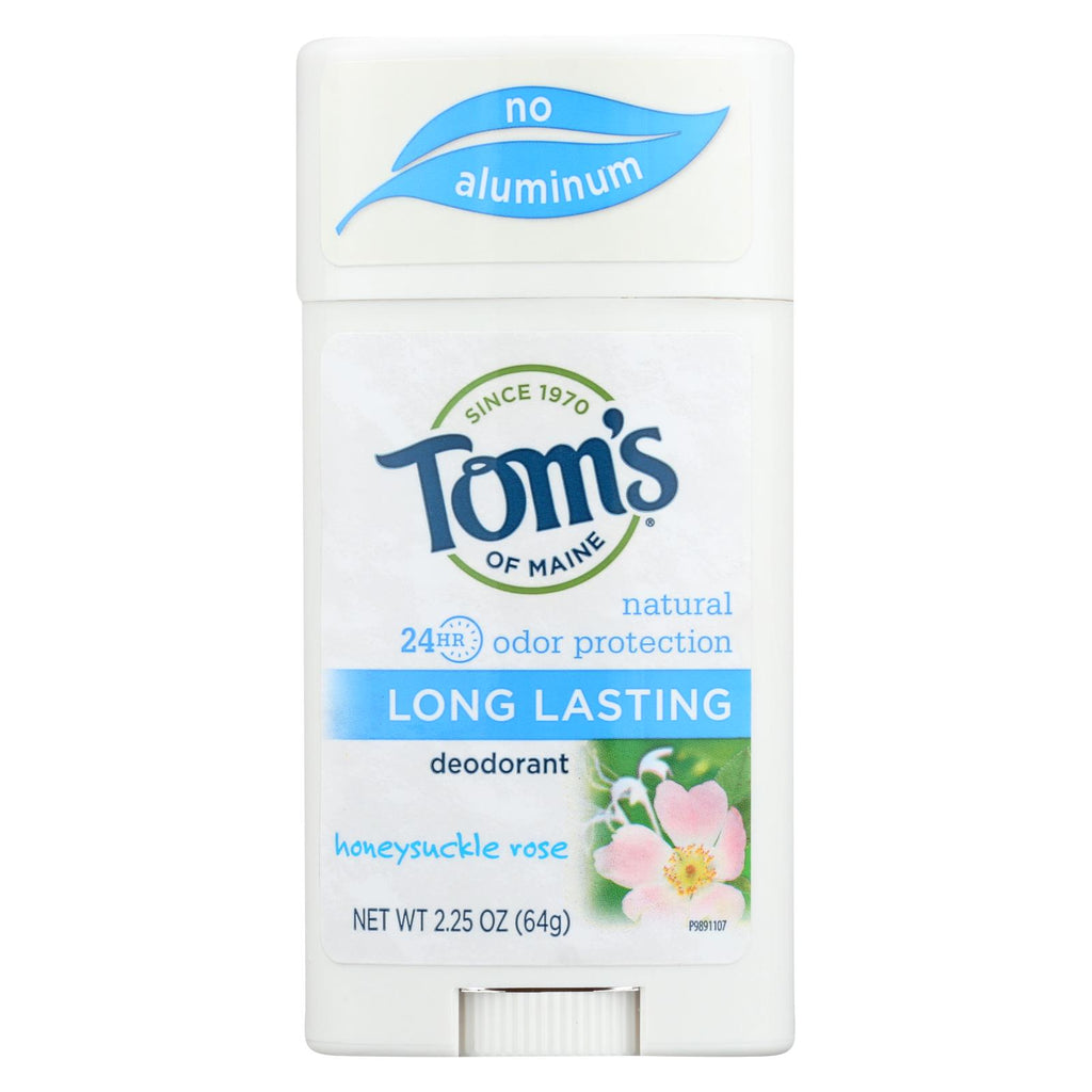 Tom's Of Maine Natural Deodorant Aluminum Free Honeysuckle Rose - 2.25 Oz - Case Of 6