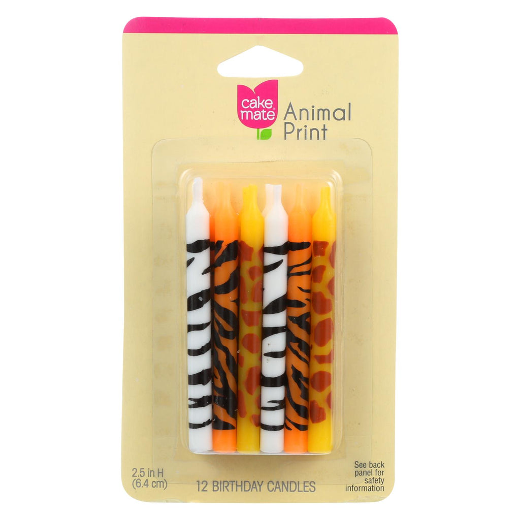 Cake Mate - Birthday Party Candles - Animal - 12 Count - Case Of 12