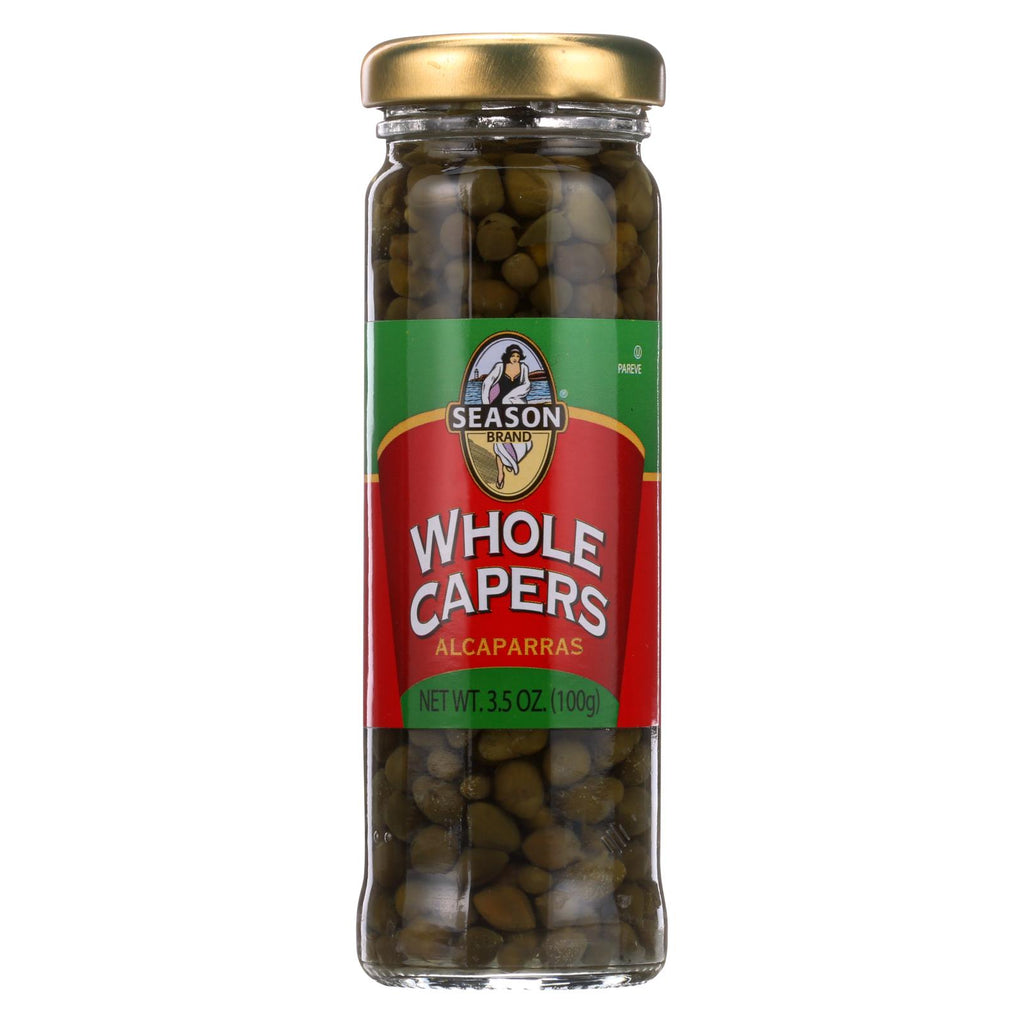 Season Brand Capers - Whole - Non Pariels - 3.5 Oz - Case Of 6