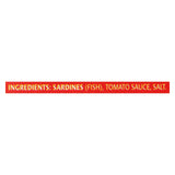 Season Brand Sardines In Tomato Sauce  - Salt Added - Case Of 12 - 4.375 Oz.