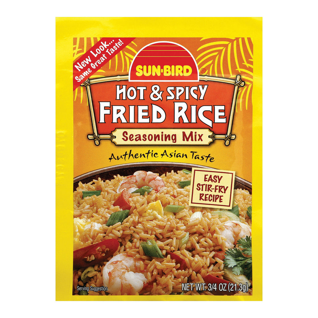 Sunbird Seasoning Mix - Hot Spicy Fried Rice - Case Of 24 - 0.75 Oz.