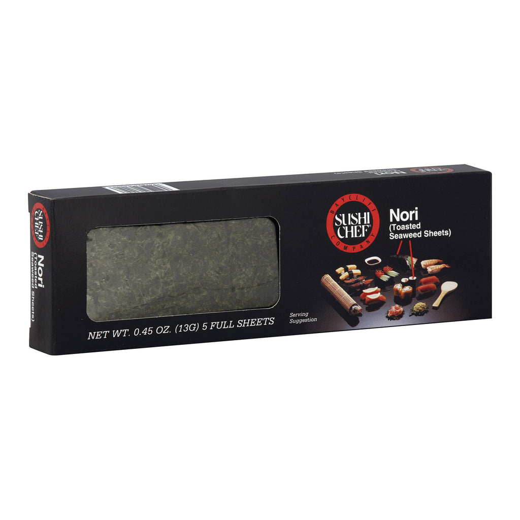 Sushi Chef Nori Toasted Seaweed Sheets - Case Of 6 - 0.45 Oz.