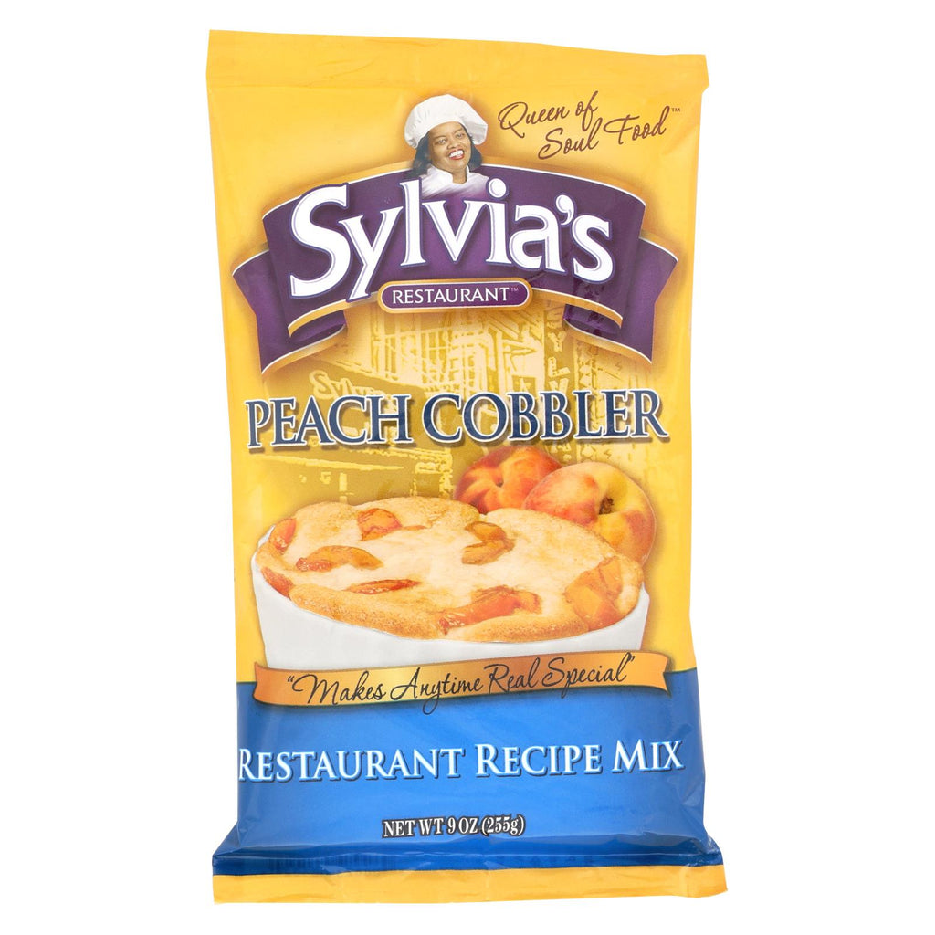 Sylvia's Peach Cobbler Mix - Case Of 9 - 9 Oz.