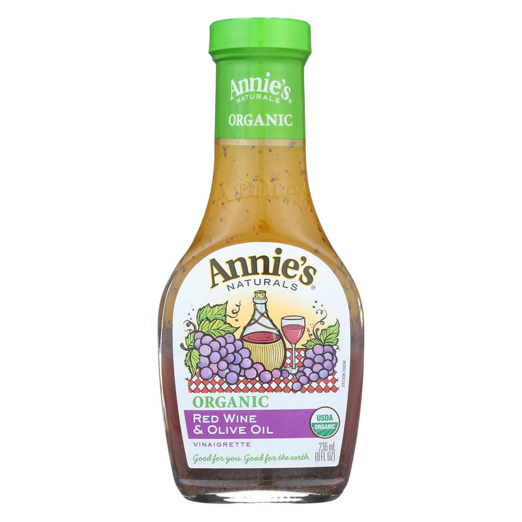 Annie's Naturals Vinaigrette Organic Red Wine And Olive Oil - Case Of 6 - 8 Fl Oz.