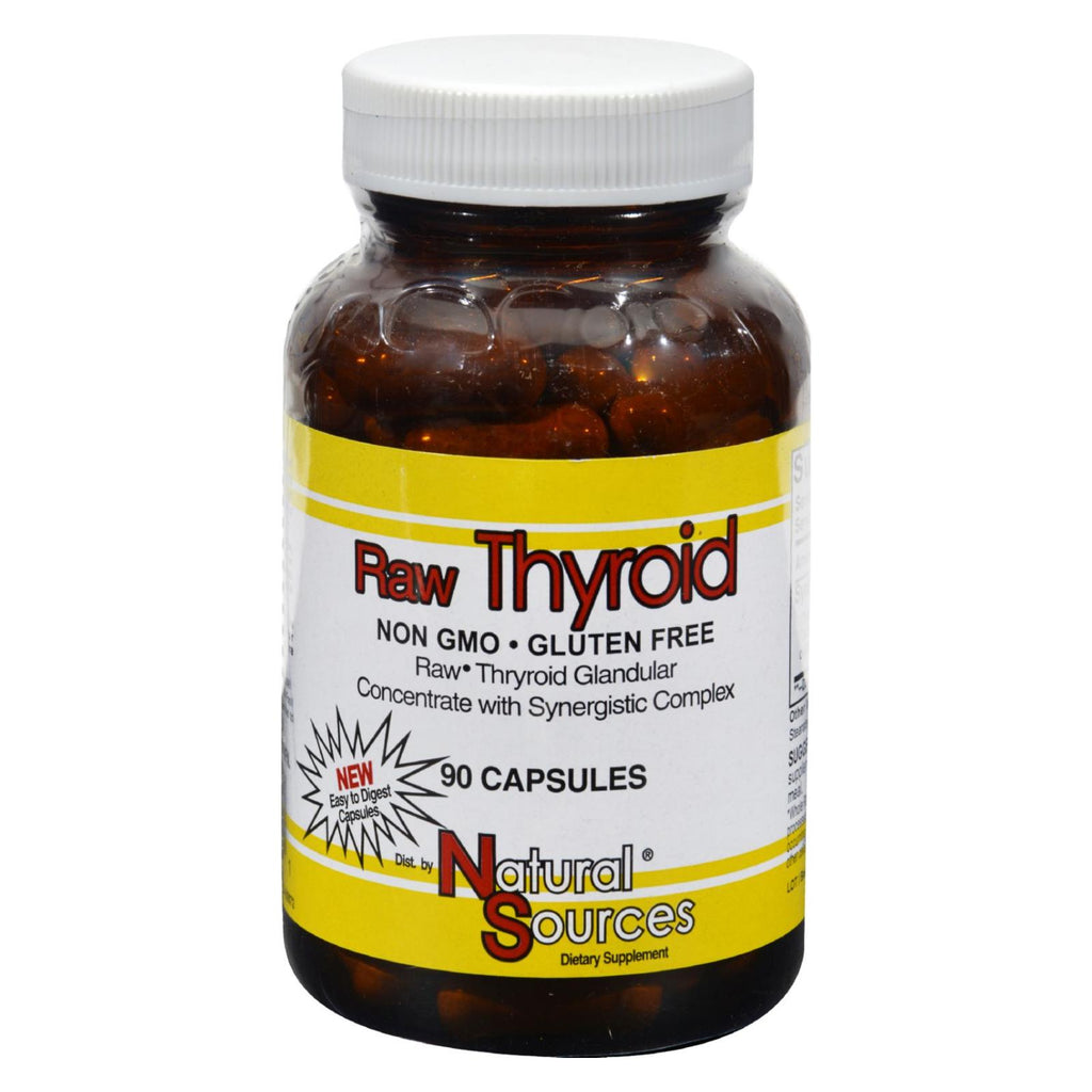 Natural Sources Raw Thyroid - 90 Capsules