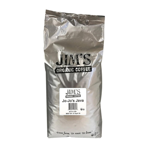 Jim's Organic Coffee - Whole Bean - Jo-jo's Java - Bulk - 5 Lb.