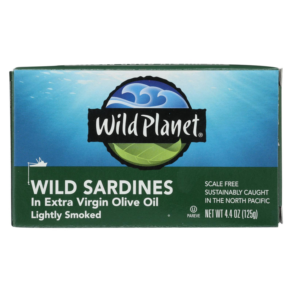 Wild Planet Wild Sardines In Extra Virgin Olive Oil - Case Of 12 - 4.375 Oz.