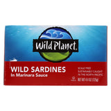 Wild Planet Sardines - Marinara Sauce - Case Of 12 - 4.375 Oz.