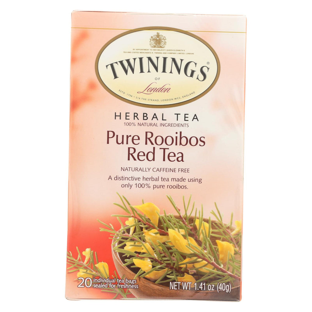 Twining's Tea Herbal Tea - Pure Rooibos Red - Case Of 6 - 20 Bags