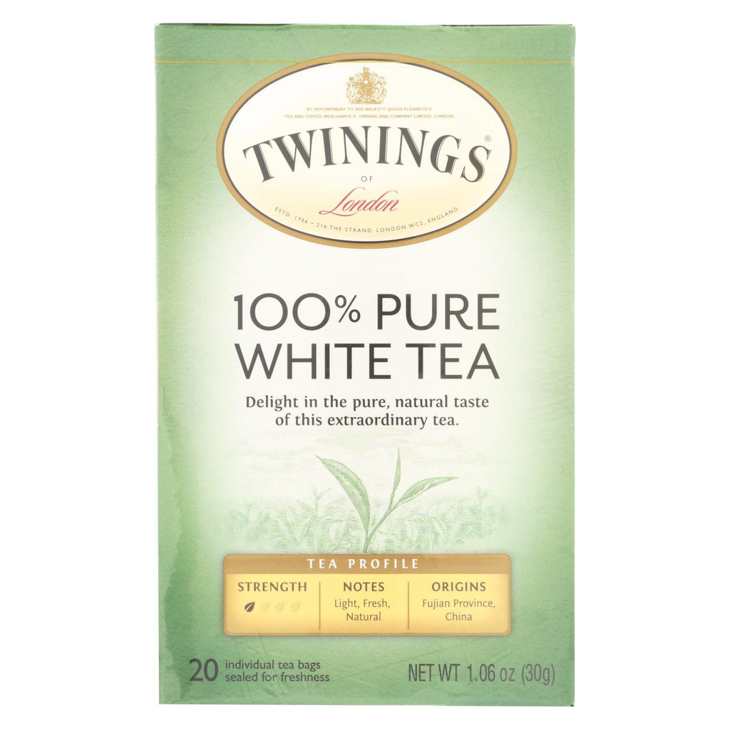 Twining's Tea Origins Fujian Chinese - Pure White - Case Of 6 - 20 Bags