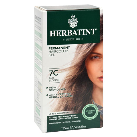 Herbatint Permanent Herbal Haircolour Gel 7c Ash Blonde - 135 Ml