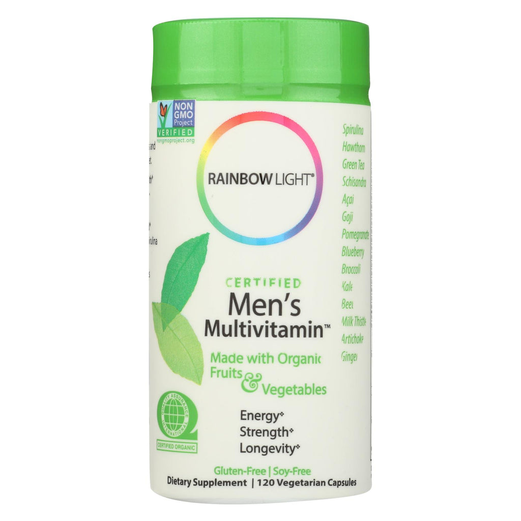 Rainbow Light Certified Organics Men's Multivitamin - 120 Vegetarian Capsules