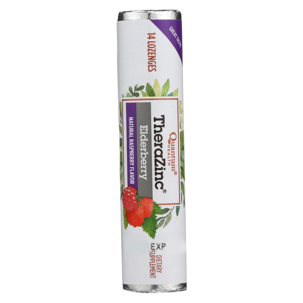 Quantum Zinc Lozenges Elderberry Raspberry - 1.2 Oz - Case Of 12