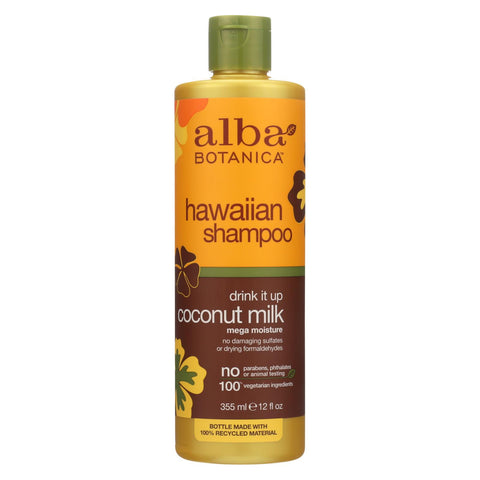 Alba Botanica - Natural Hawaiian Shampoo Drink It Up Coconut Milk - 12 Fl Oz