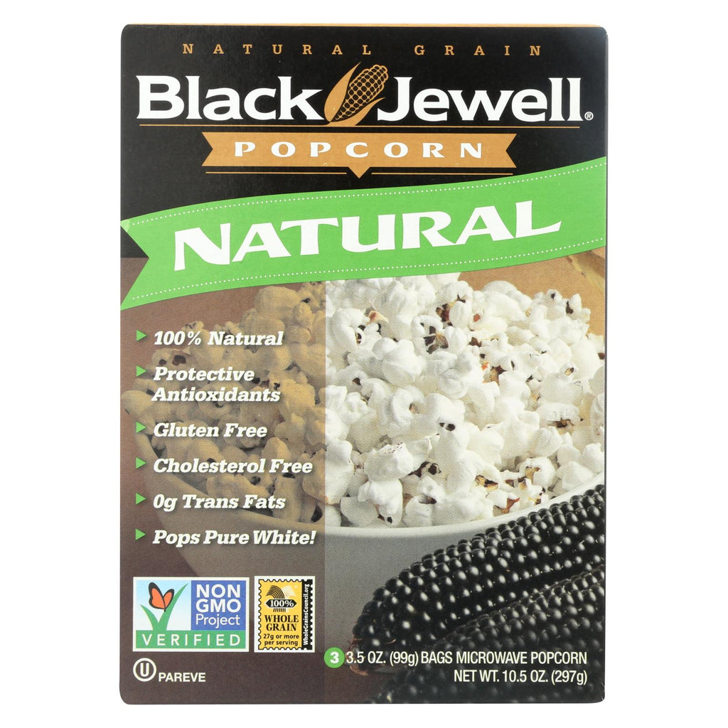 Black Jewell Microwave Popcorn - Natural - Case Of 6 - 10.5 Oz.