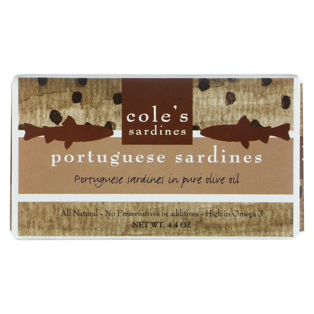 Cole's Portuguese Sardines In Olive Oil - 4.4 Oz - Case Of 10