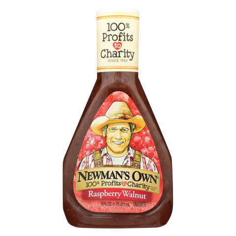 Newman's Own Dressing - Light Raspberry Walnut - Case Of 6 - 16 Fl Oz